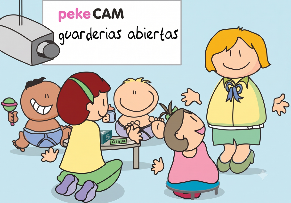 Cámaras y webcam en aula de centro infantil y escuela — sistema pekeCAM